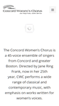 Mobile Screenshot of concordwomenschorus.org